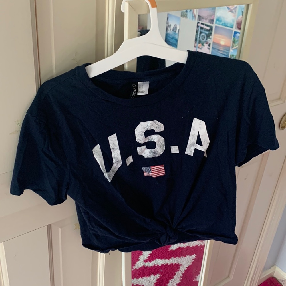 U.S.A crop top